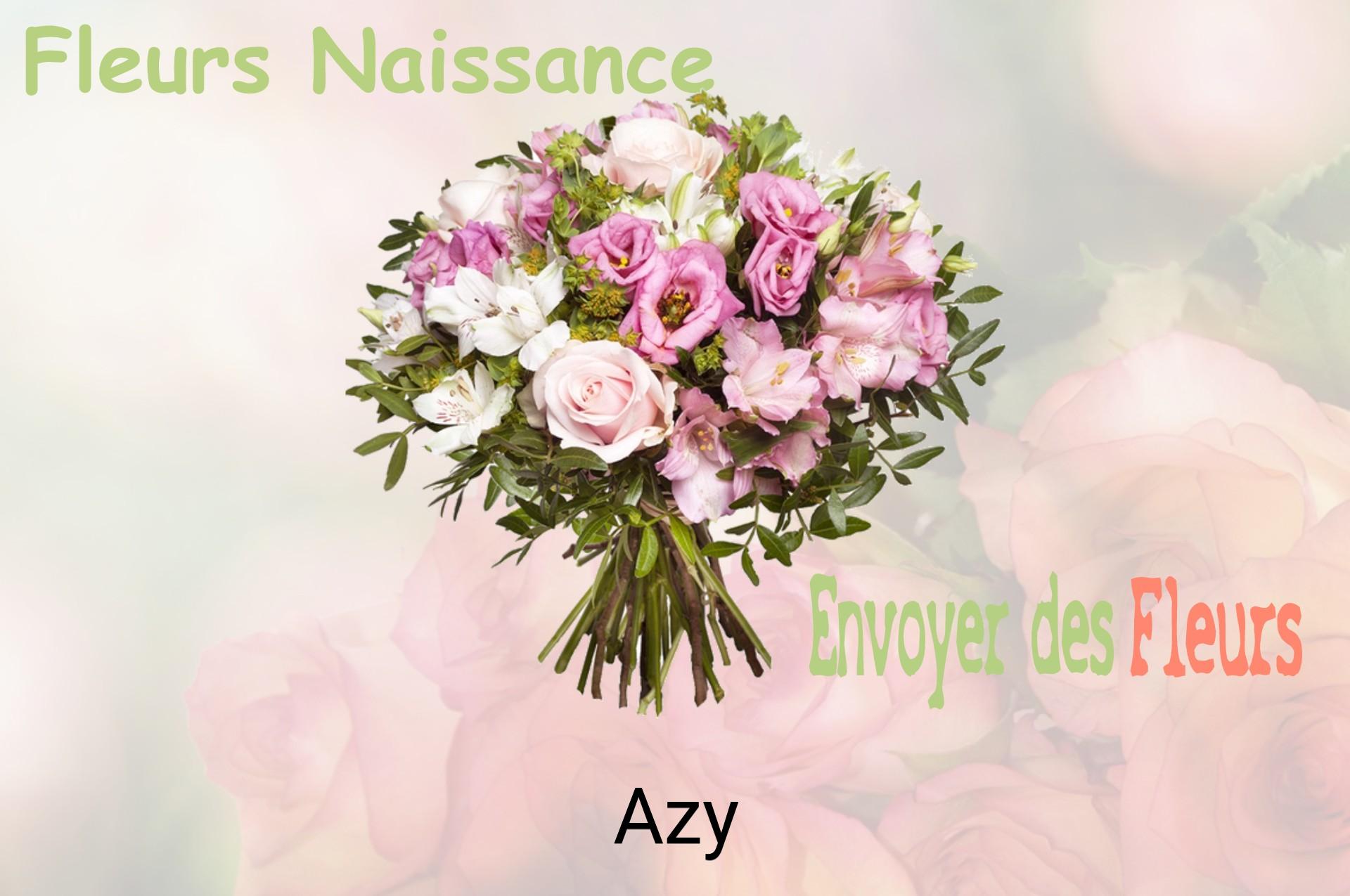 Bouquet de fleurs de naissance livré à Azy